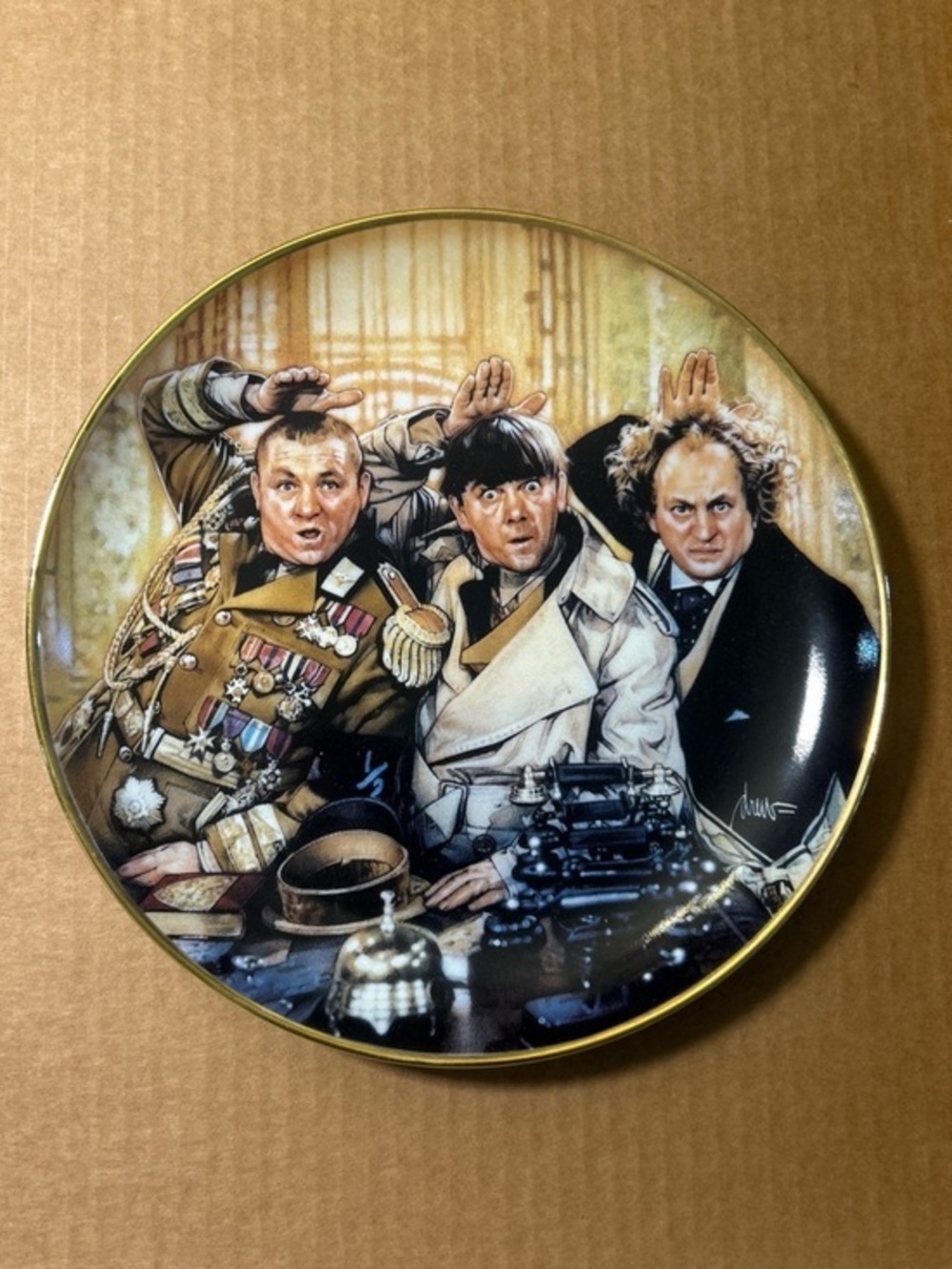 The Three Stooges Franklin Mint Collector Plate - Vintage 1993